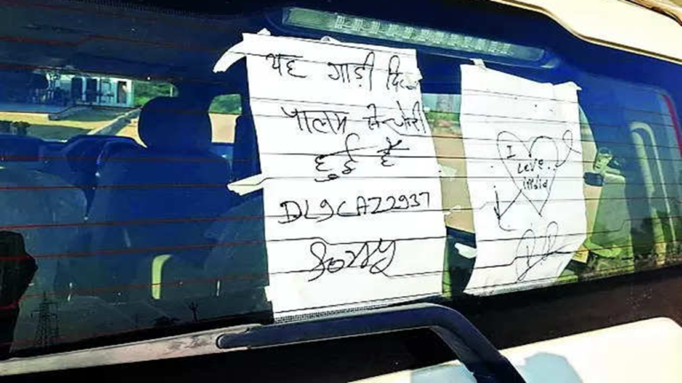 Thieves leave stolen SUV from Delhi in Rajasthan’s Bikaner with ‘sorry’ note