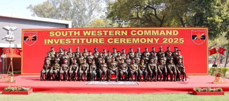 Investiture ceremony of South Western command held in Kota