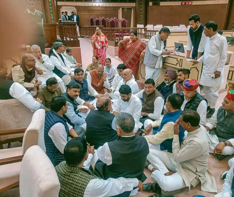 Uproar in Raj assembly over Indira remark, 6 Cong MLAs suspended