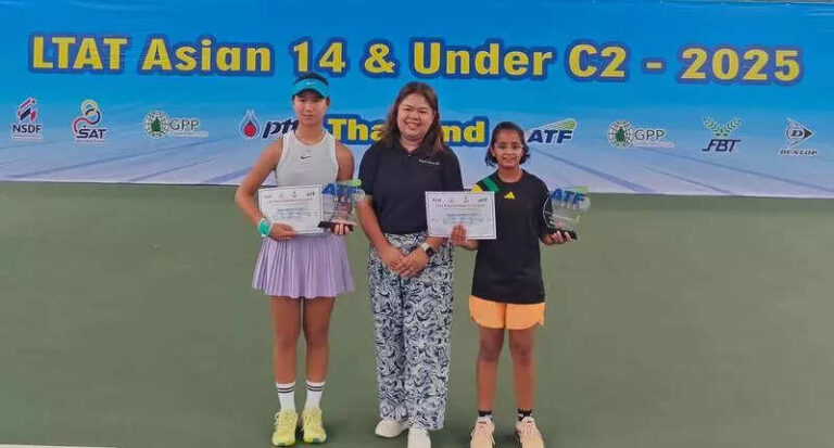 Jaipur’s tennis prodigy Saumya Chaudhary wins Under-14 girls doubles gold in Thailand on debut