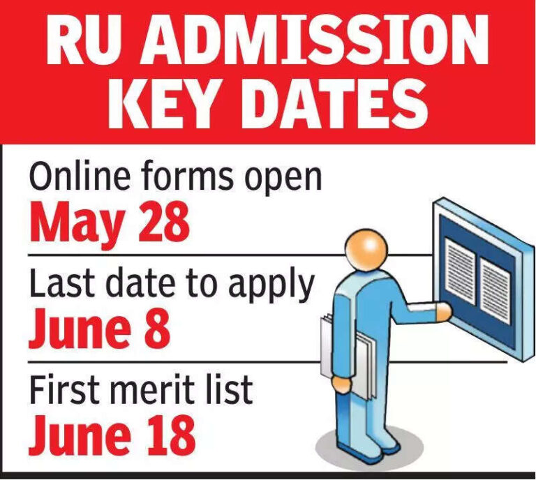 RU UG admissions begin from May 28