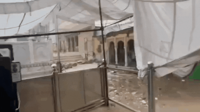 Part of Ajmer dargah ceiling collapses due to heavy rainfall; devotees outraged – watch video
