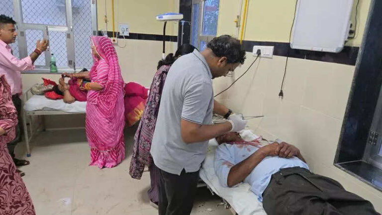 Bus catches fire after hitting electricity pole in Jhunjhunu, 1 killed