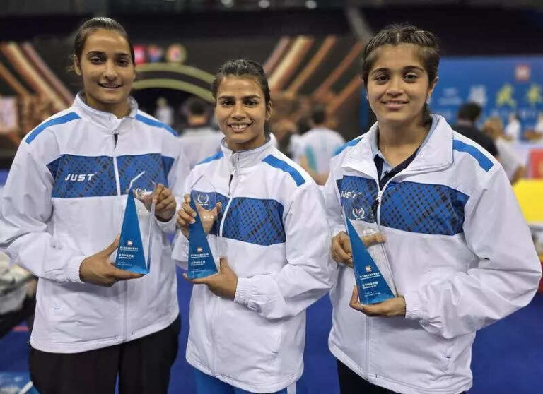 Rajasthan’s Mehak Sharma, Jahnavi Meena, Nikita Bansal win medals at 2nd Wushu Sanda Asian Cup 2025 in China