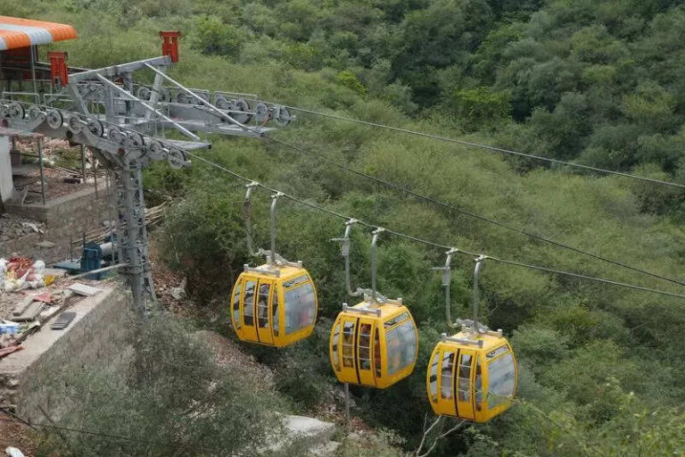 Illegal commercial activities found at ropeway station on forest land in Jaipur