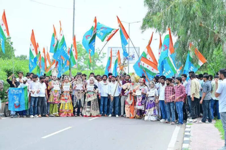 NSUI’s statewide protest rally begins from Jodhpur